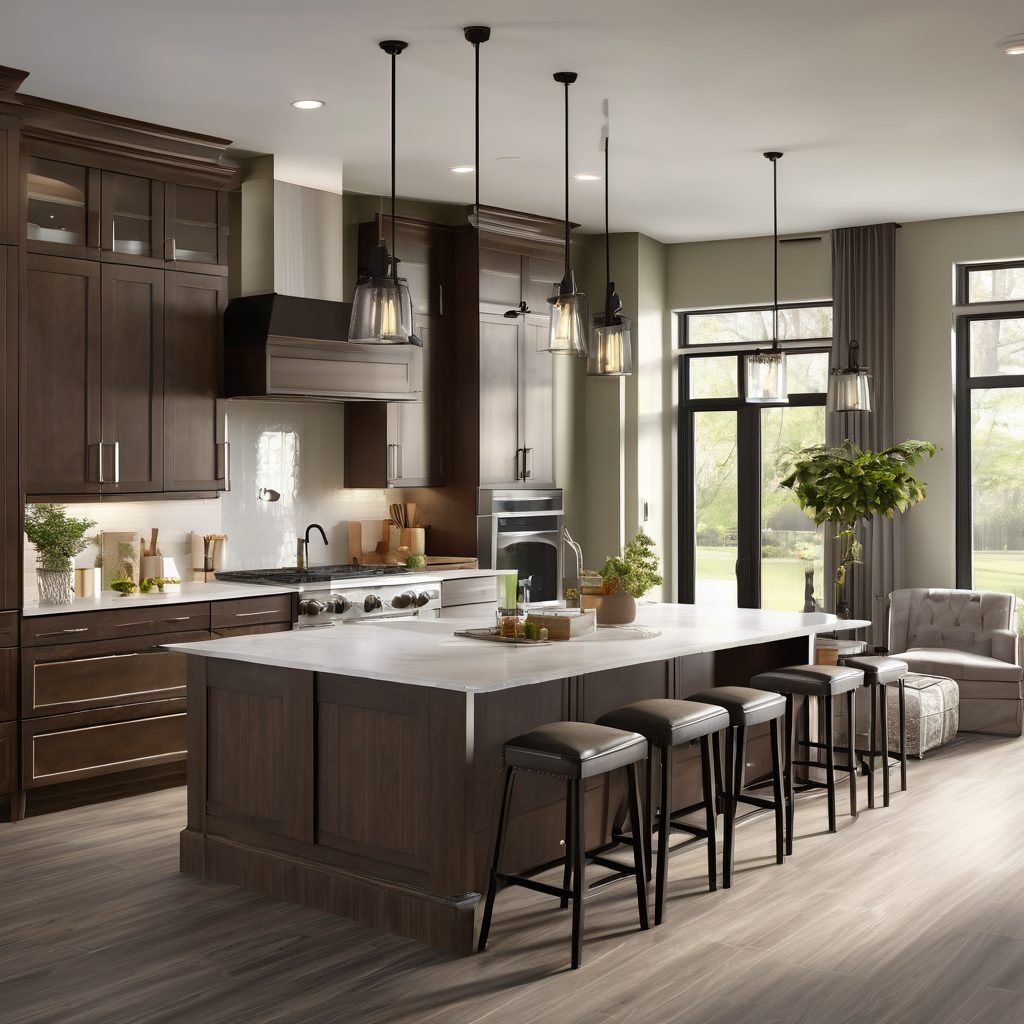 Luxury vinyl plank flooring in a family kitchen